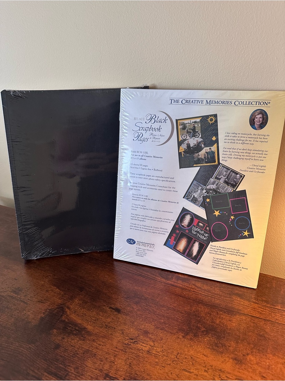 Two packs Retired 8.5x11 Creative Memories BLACK Scrapbook Pages 15 sheets/pack